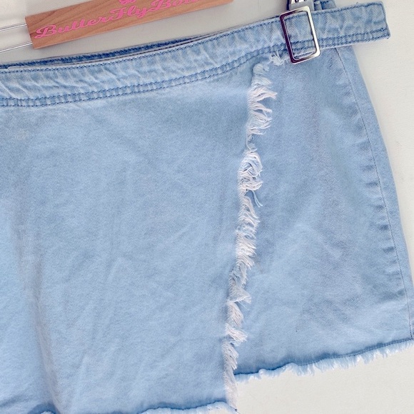 by the way. Kensington Denim Faux Wrap mini Skirt, Size XS - Picture 10 of 15